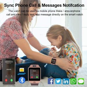 DZ09 Bluetooth Smartwatch,Touchscreen Wrist Smart Phone Watch Sports Fitness Tracker with SIM SD Card Slot Camera (black)