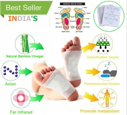 Kiyome Kinoki Detox Foot Pads | Pain-Free Cleansing Pads for Toxin Removal, Stress Relief & Improved Vital Organ Function | Red & Blueberry Variants (Random Variant)